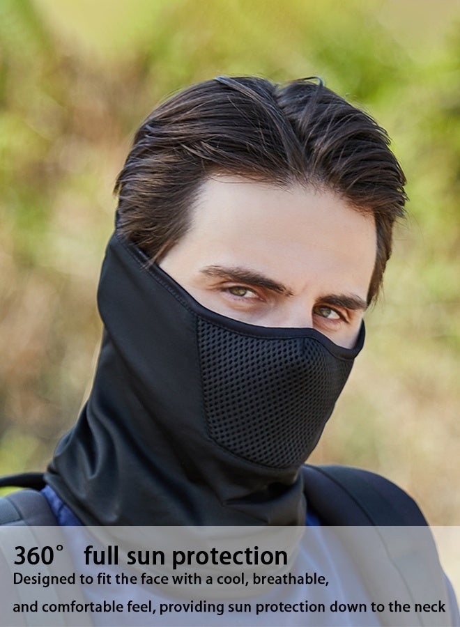 Polish'D 2 Pcs Full Face Cover Neck Gaiter Uv Protection Face Mask Outdoor Sports Face Scarf, Sun Protection Riding Mask Motorcycle Bicycle Headscarf Wind & Dust Face Towel Headgear - Image 5